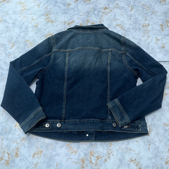 Torrid Women’s Plus Size 2 Dark Blue Long Sleeve Denim Jean Jacket - Picture 5 of 7